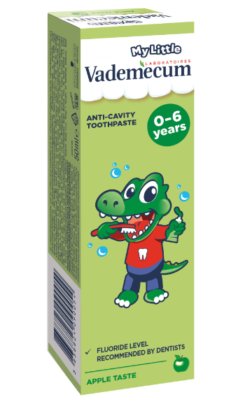 Vademecum pasta de dinti copii 0-6 ani de 50 ml, Apple
