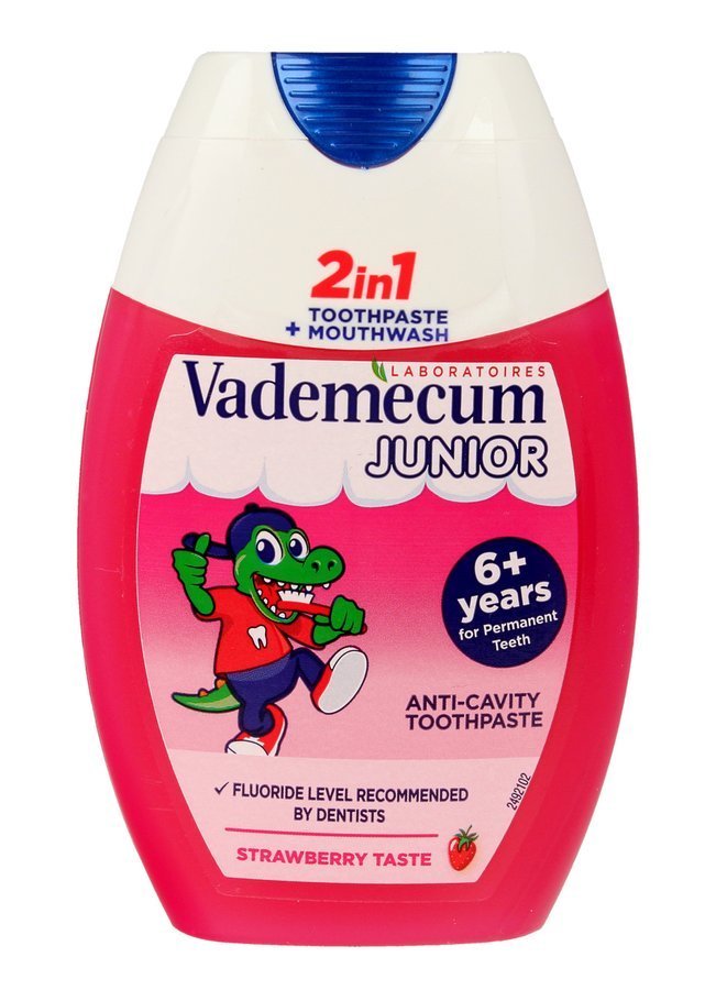 Vademecum junior 2in1 pasta de dinti si apa de gura 6 ani+