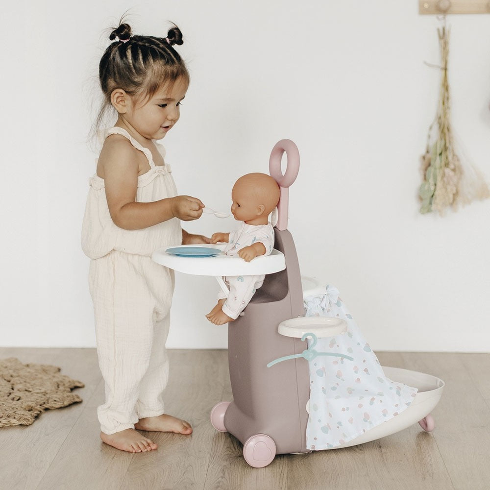 Smoby valiza multifunctionala 3in1 pentru papusi Baby Nurse 18m+ Maro