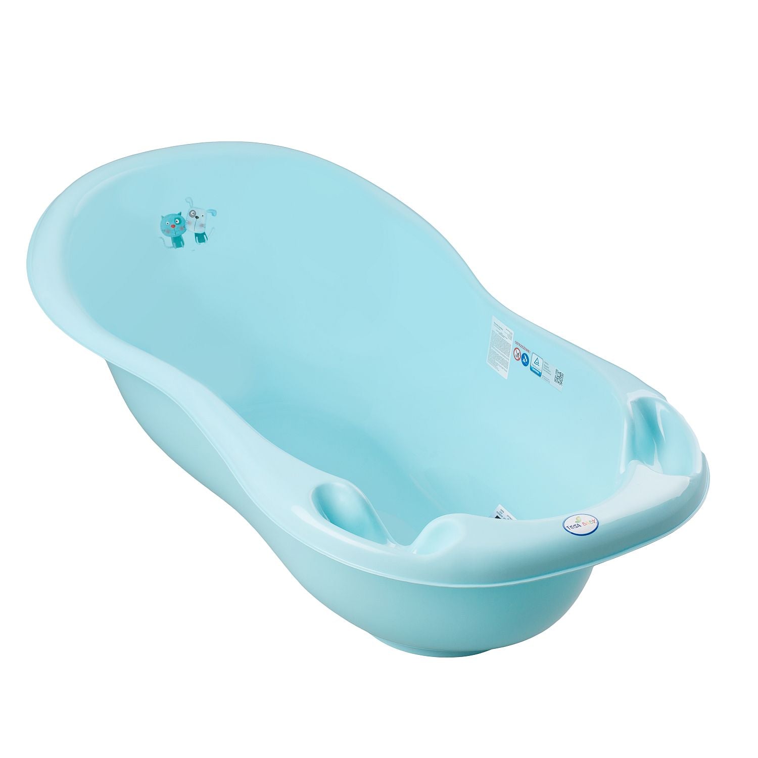 Tega Baby cadita pentru baie 102 cm Dog & Cat, Blue Imagine principală a produsului