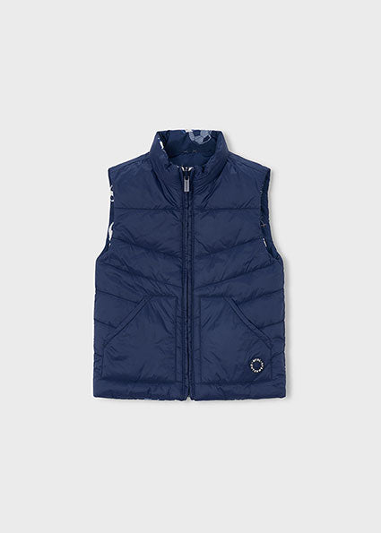 Mayoral vesta baieti reversibila 5-10 ani Navy blue cu minge fotbal