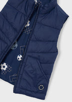 Mayoral vesta baieti reversibila 5-10 ani Navy blue cu minge fotbal