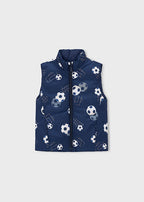 Mayoral vesta baieti reversibila 5-10 ani Navy blue cu minge fotbal