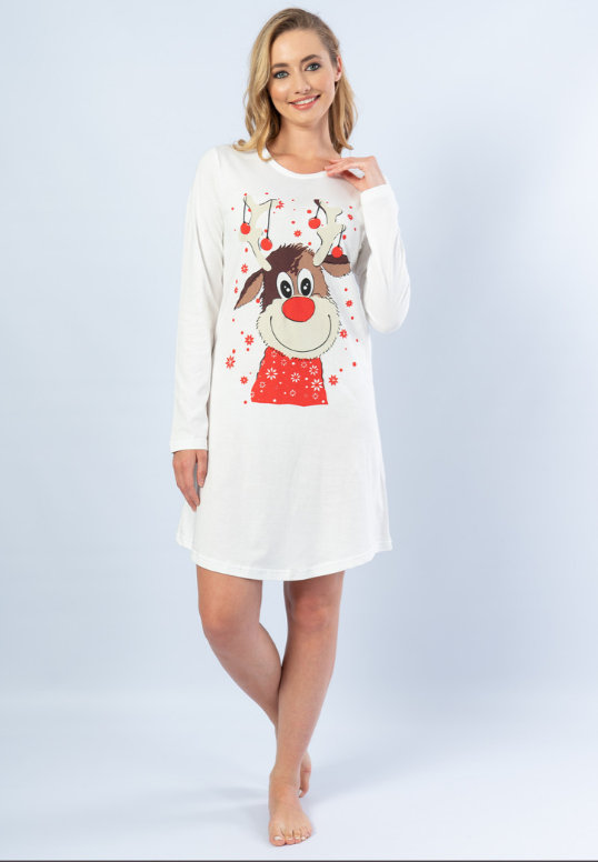Vienetta camasa de noapte femei S-XXL Ren si carouri 2770-S-XL Imagine principală a produsului