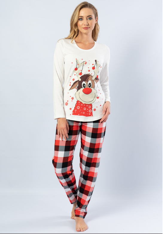 Vienetta pijama femei S-XL Ren si carouri 2770-S-XL-femei