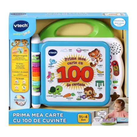 Vtech jucarie interactiva Prima mea carte cu 100 de cuvinte 18m+