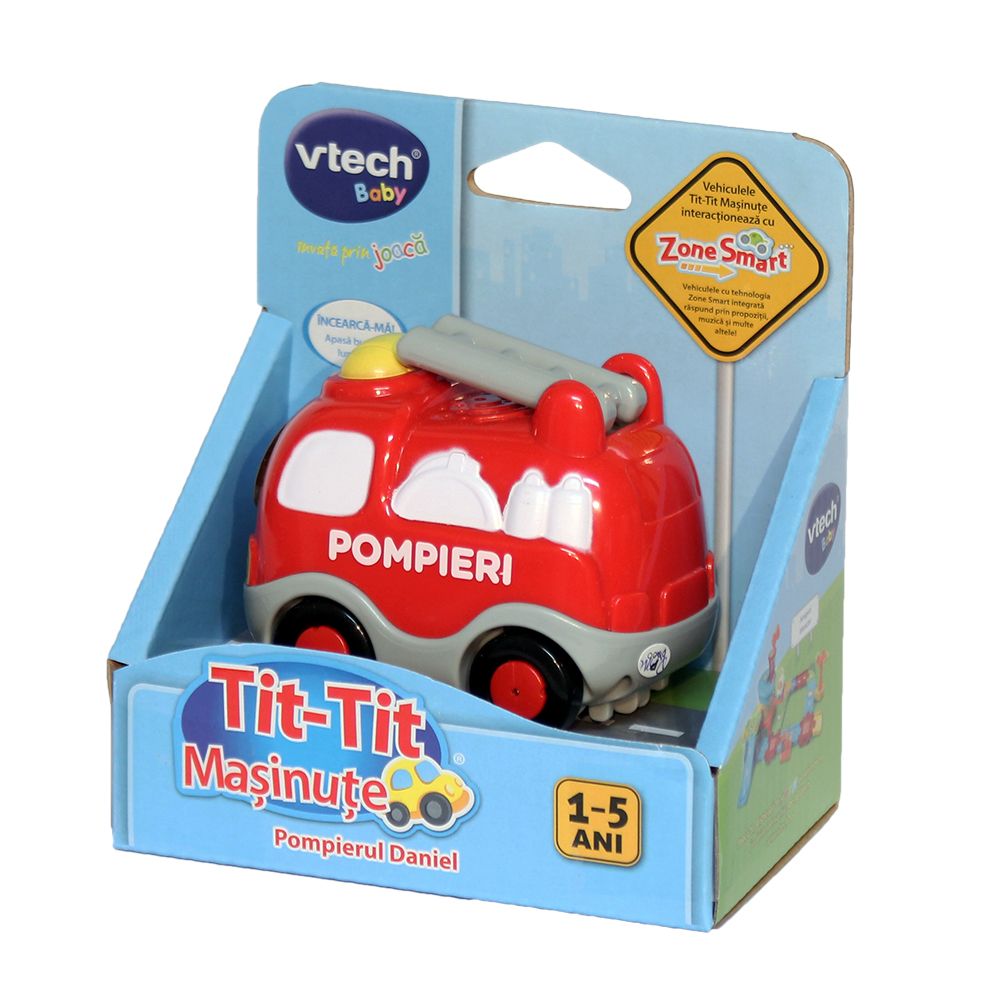 Vtech jucarie Tit-Tit Masinute pentru 1-5 ani, Pompierul Daniel  01 Imagine principală a produsului