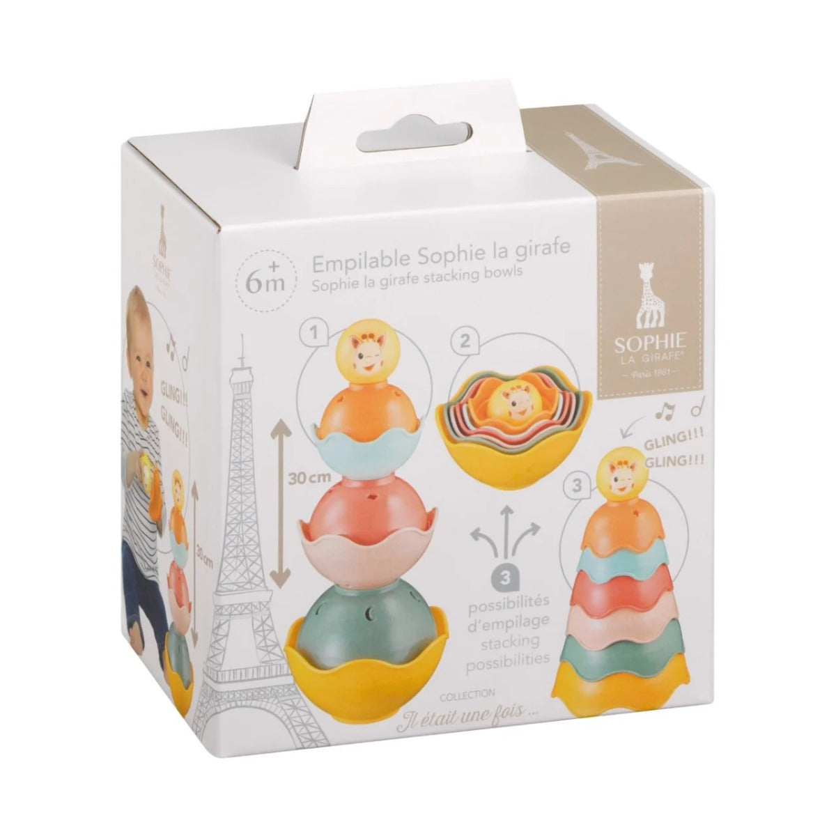 Vulli joc de stivuire girafa Sophie 6m+