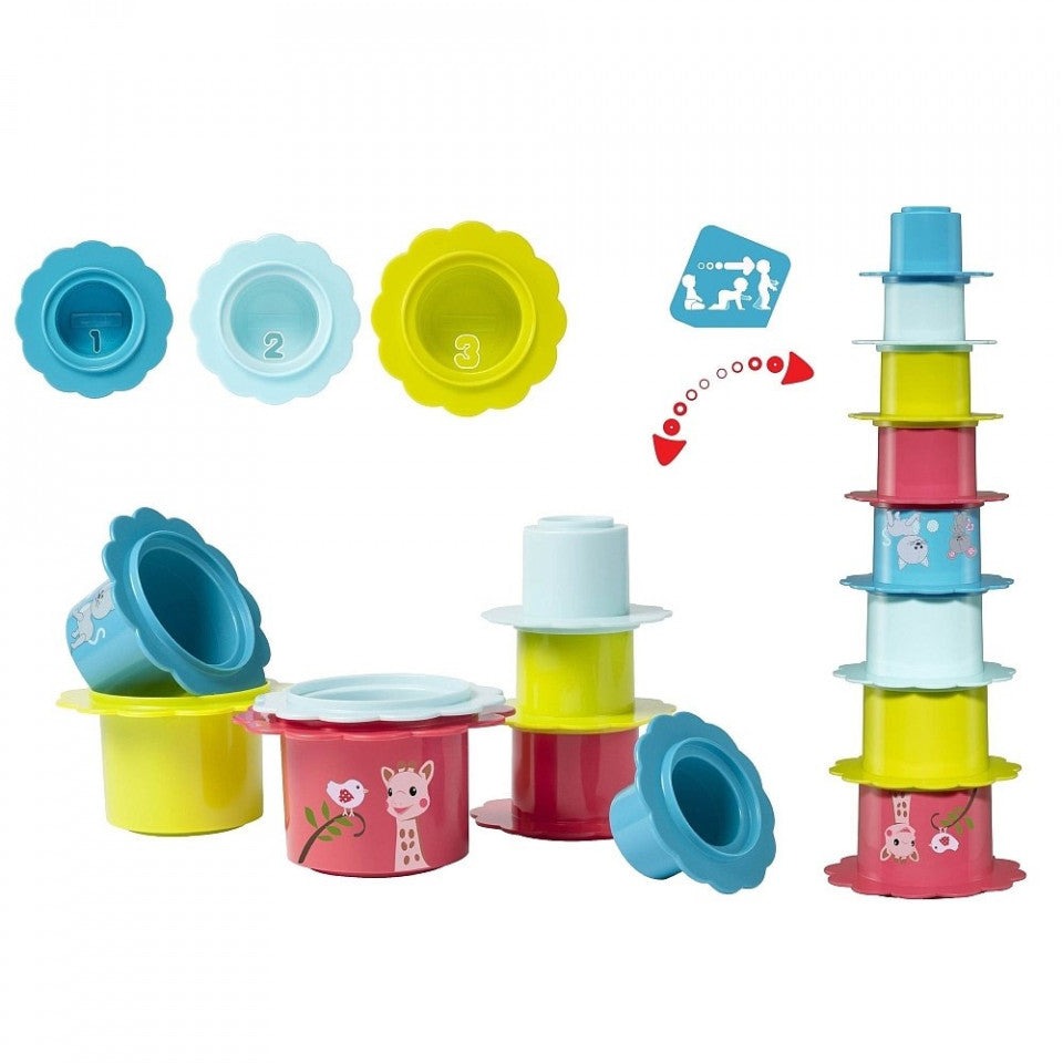 Vulli piramida de flori Girafa Sophie 6m+