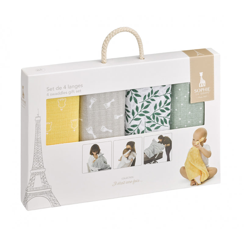 Vulli set 4 scutece din bumbac 70x70 cm 0m+ Colored Imagine principală a produsului