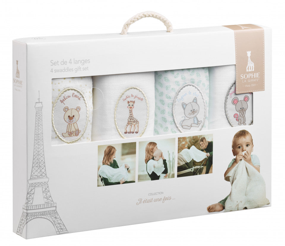 Vulli set 4 scutece din bumbac 70x70 cm 0m+