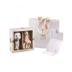 Vulli jucarie set de nastere Girafa Sophie si zornaitoare Sweety Sophie 0m+