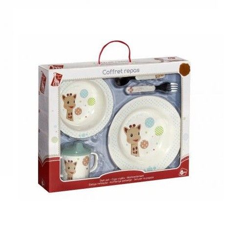 Vulli Sophie set pentru masa melamina 6m+, Cu balon 01 Imagine principală a produsului
