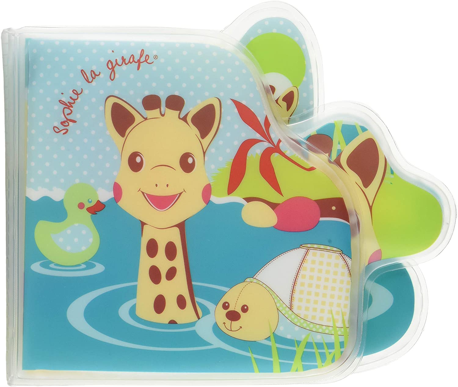 Vulli Sophie jucarie de baie carte moale in cutie cadou 4m+01