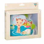 Vulli Sophie jucarie de baie carte moale in cutie cadou 4m+04