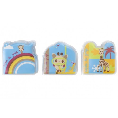 Vulli Sophie set jucarie de baie 3 carti 4m+, Girafa Sophie 01