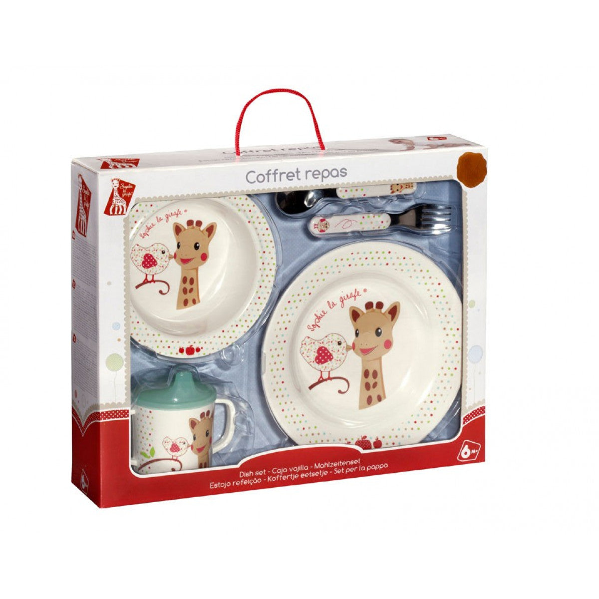 Vulli Sophie set pentru masa melamina 6m+, Kiwi  01