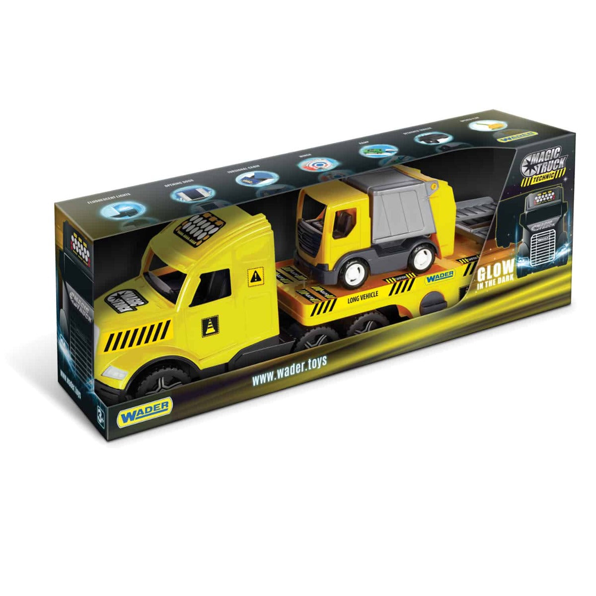 Wader camion cu masina de gunoi Magic Truck Technic 80 cm 3 ani+