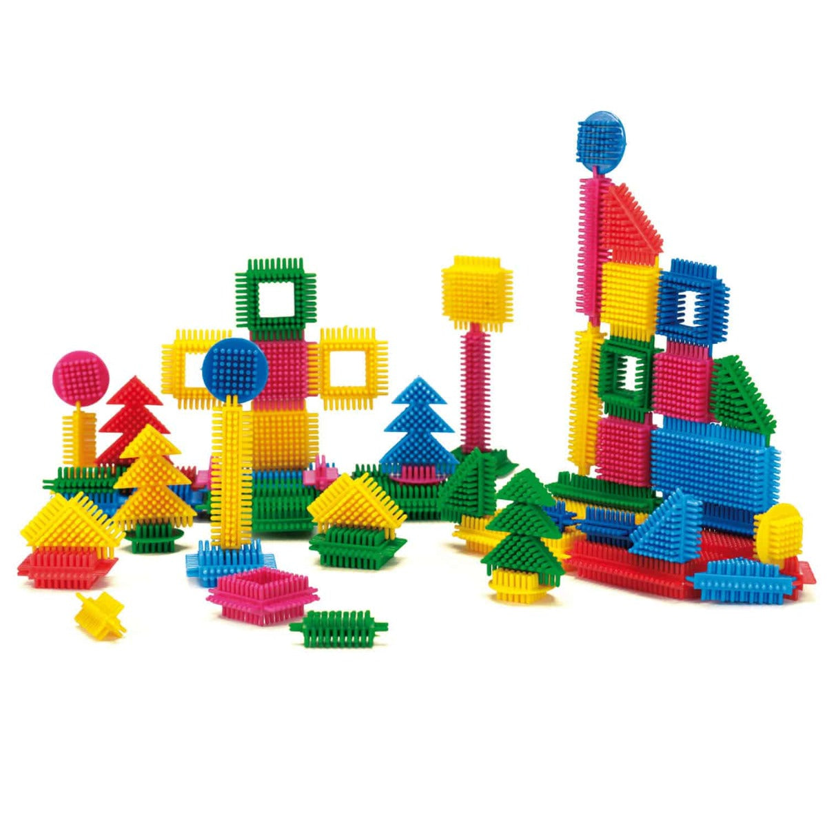 Wader cuburi de constructii cu spini Needle Blocks in borcan 3 ani+ 110 buc