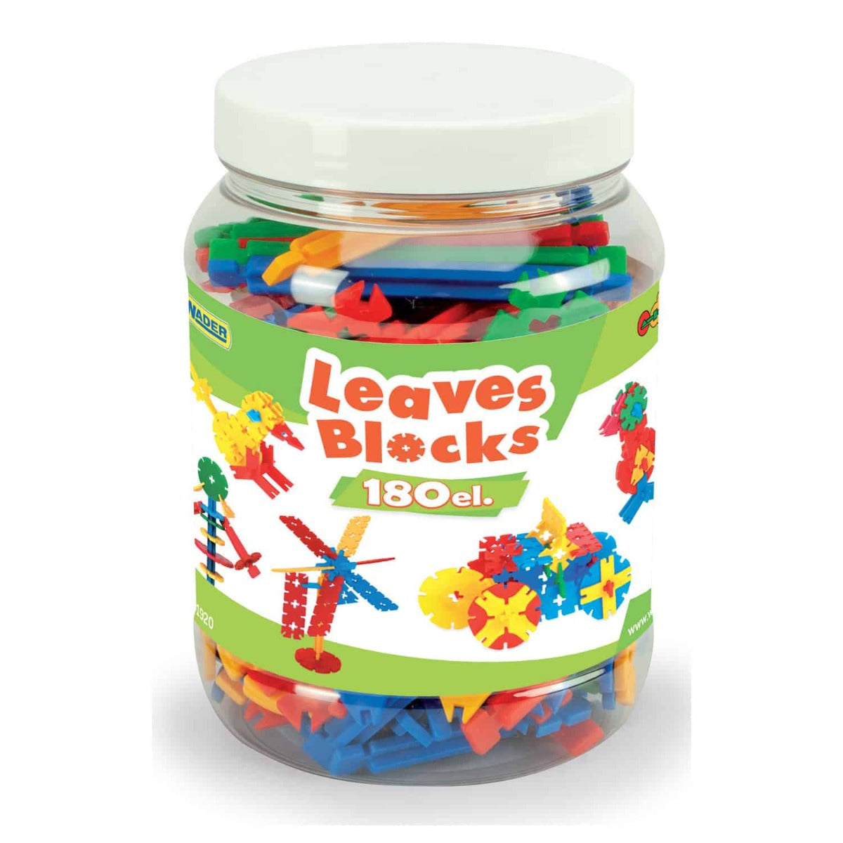 Wader frunze de constructii Leaves Blocks in borcan 3 ani+ 180 buc