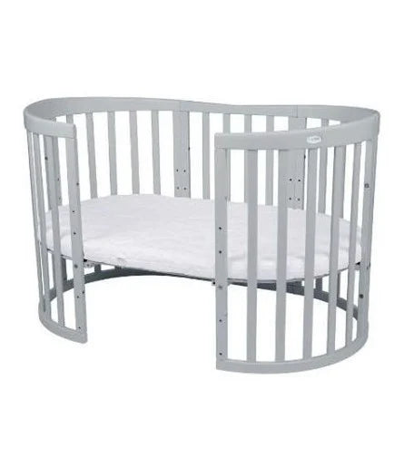 Waldin patut din lemn oval evolutiv 7in1 cu saltea