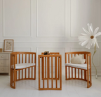 Waldin patut din lemn oval evolutiv 7in1 cu saltea