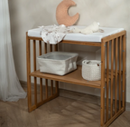 Waldin patut din lemn oval evolutiv 7in1 cu saltea