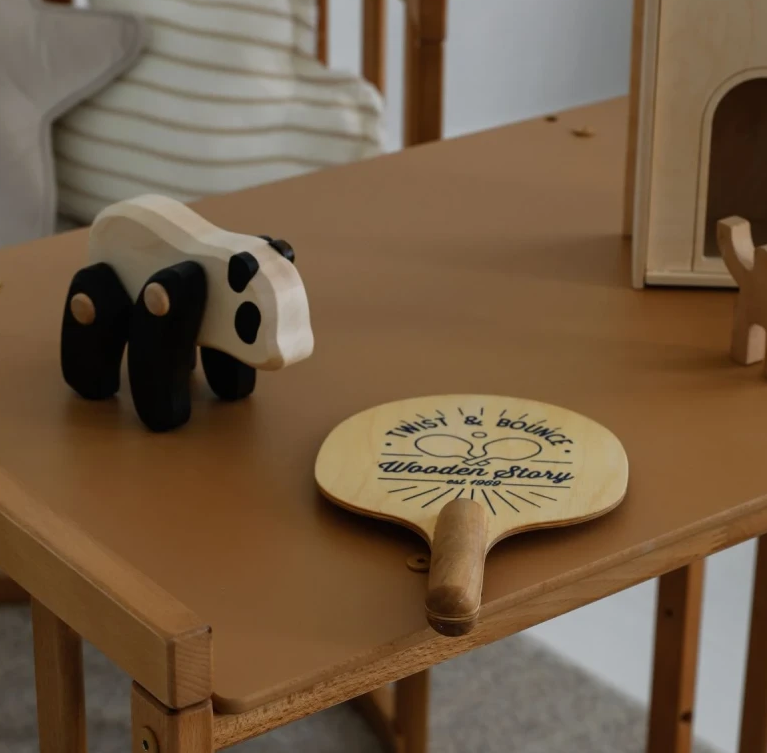 Waldin patut din lemn oval evolutiv 7in1 cu saltea