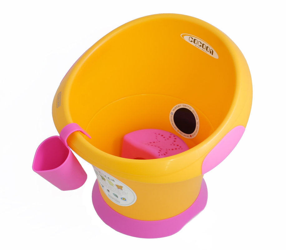 Mebby Cadita Coccon cu Indicator de Temperatura Portocaliu cu roz Imagine principală a produsului