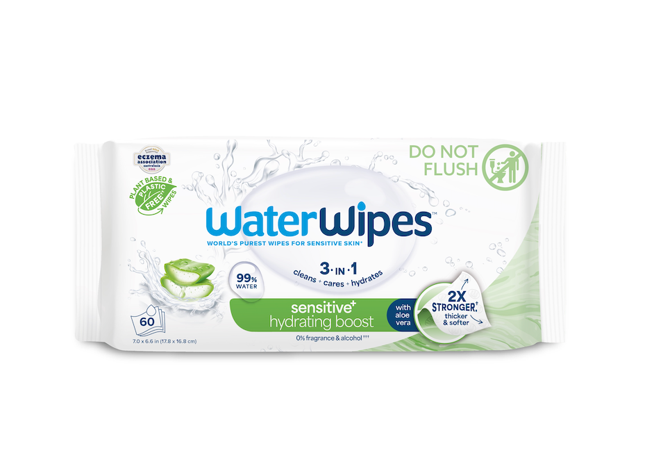 WaterWipes servetele umede Sensitive 3in1 Hydrating clean with aloe vera 0m+ 60 buc