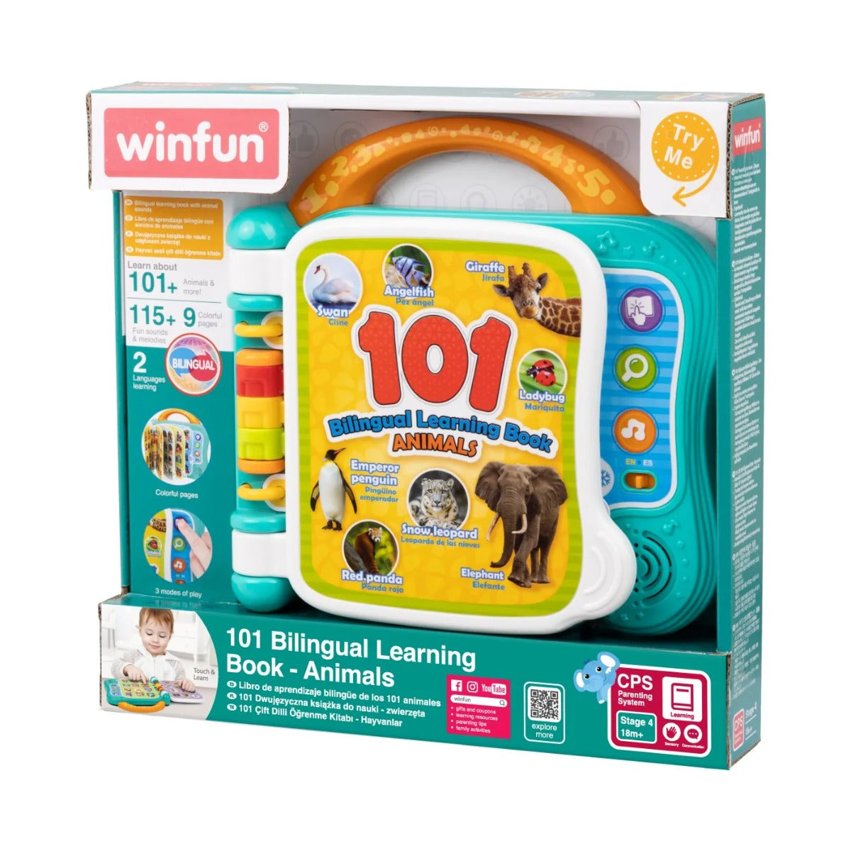 Winfun carticica bilingva pentru invatarea animalelor 18m+