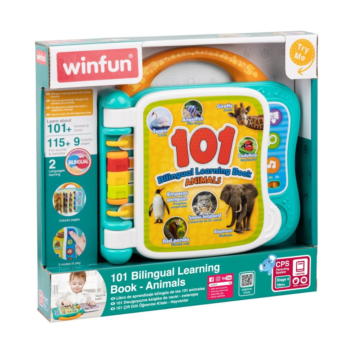 Winfun carticica bilingva pentru invatarea animalelor 18m+