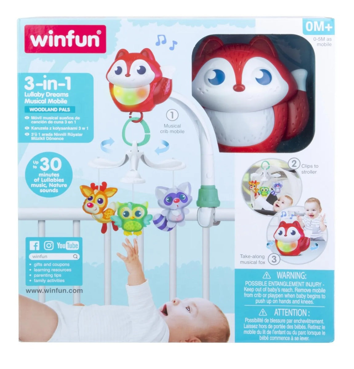 Winfun carusel muzical 3in1 pentru 0-5 luni