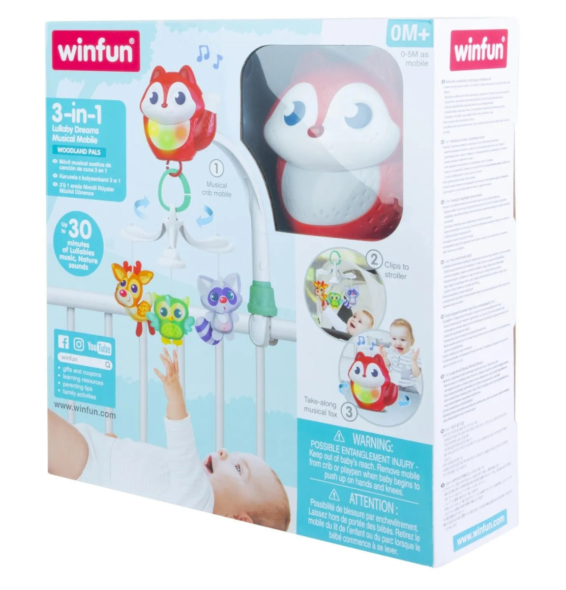 Winfun carusel muzical 3in1 pentru 0-5 luni