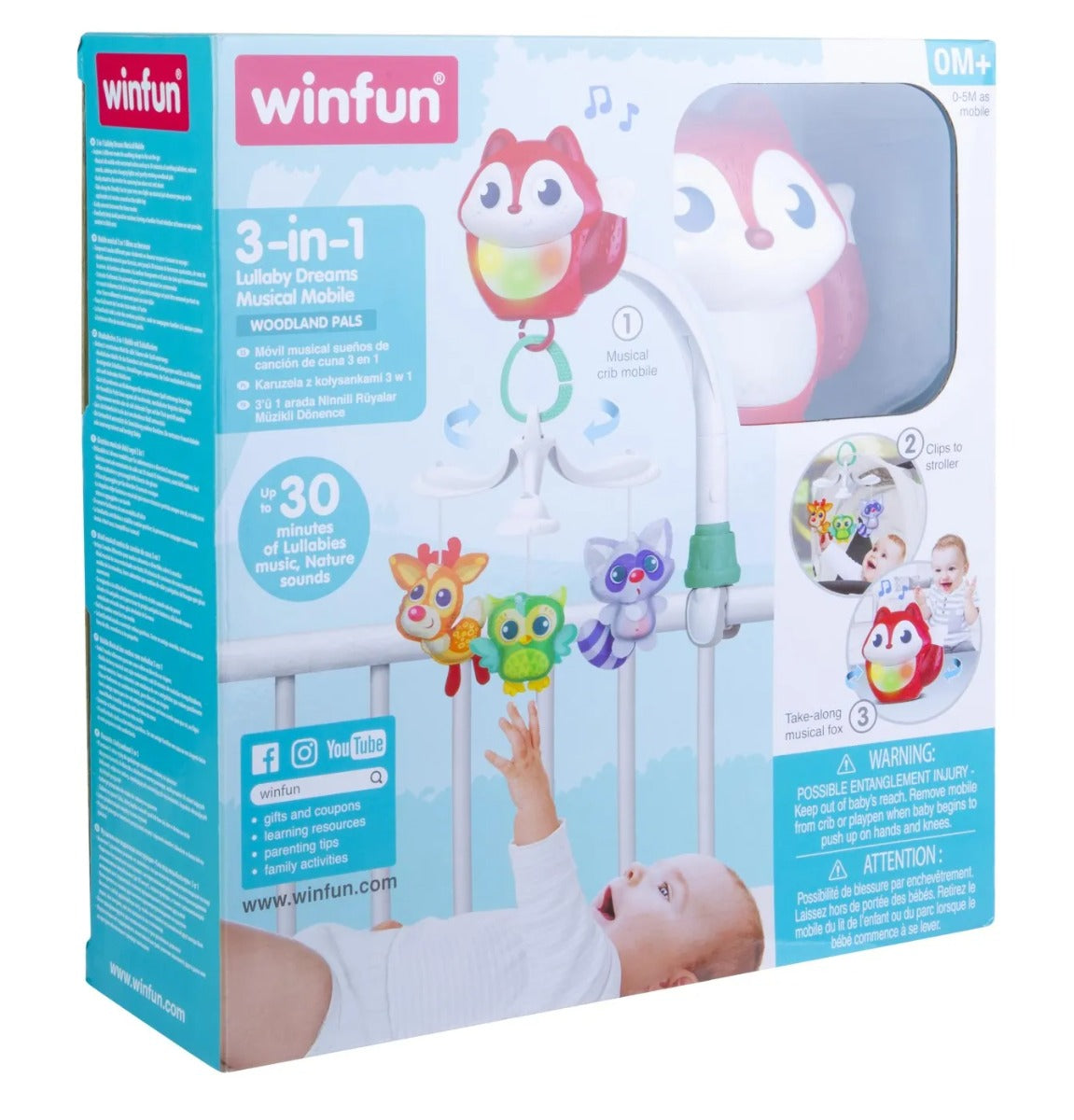 Winfun carusel muzical 3in1 pentru 0-5 luni