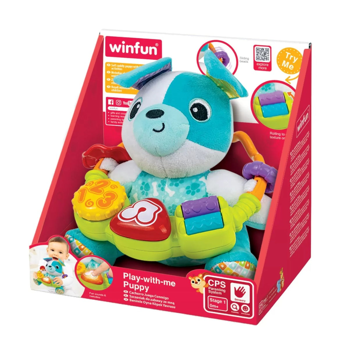 Winfun jucarie catelus Joaca-te cu mine 0m+