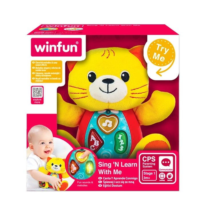 Winfun jucarie interactiva Canta si Invata cu pisicuta Kelsey 3m+