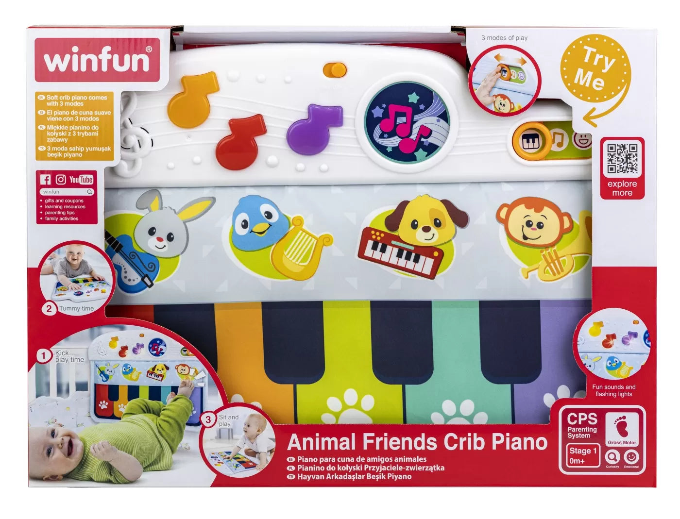 Winfun jucarie pian cu sunete si lumini 0m+