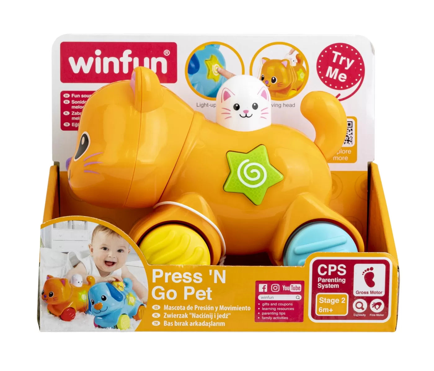 Winfun jucarie pisicuta interactiv 6m+