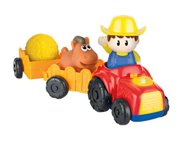 Winfun jucarie Tractoras cu remorca si  figurina fermier 18m+ Imagine principală a produsului