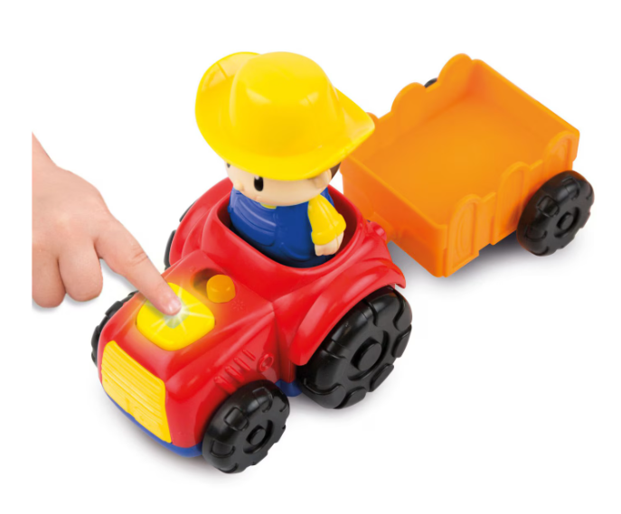 Winfun jucarie Tractoras cu remorca si  figurina fermier 18m+