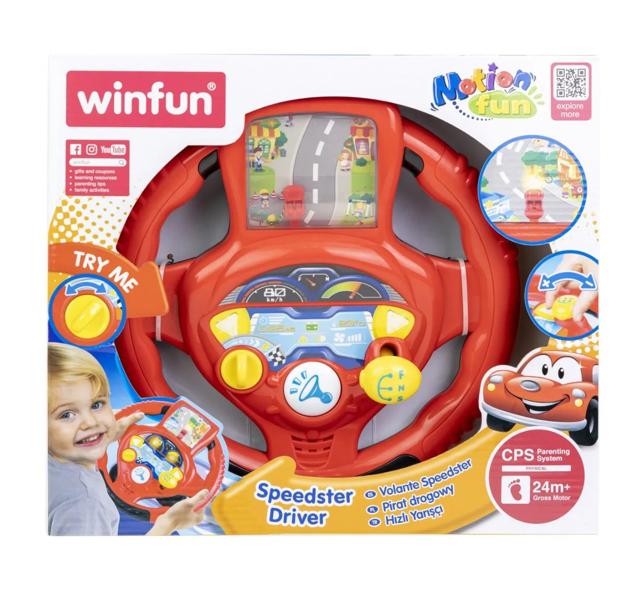 Winfun jucarie volan cu sunete si lumini 24m+