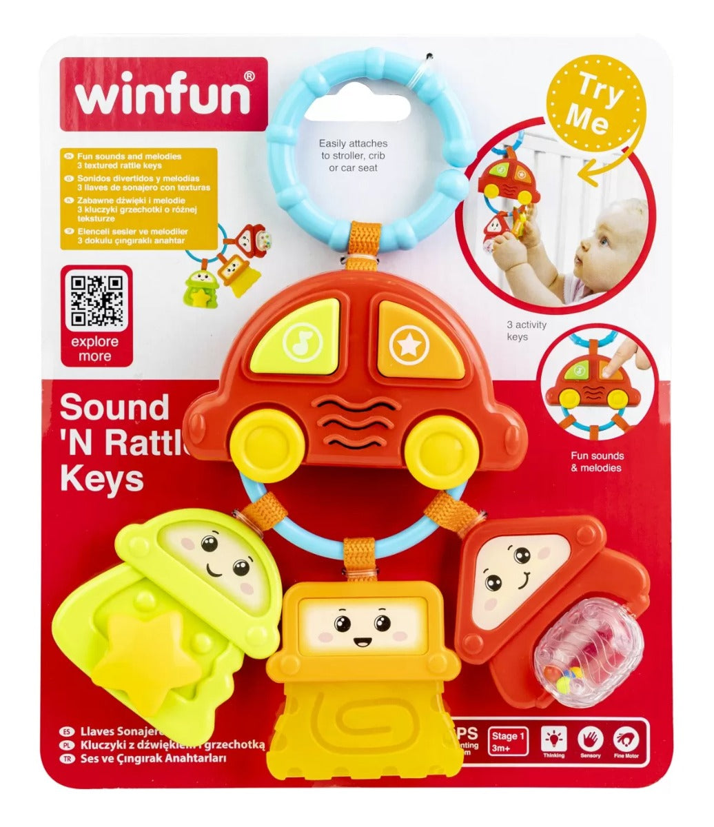Winfun jucarie zornaitoare masinuta cu 3 chei 3m+