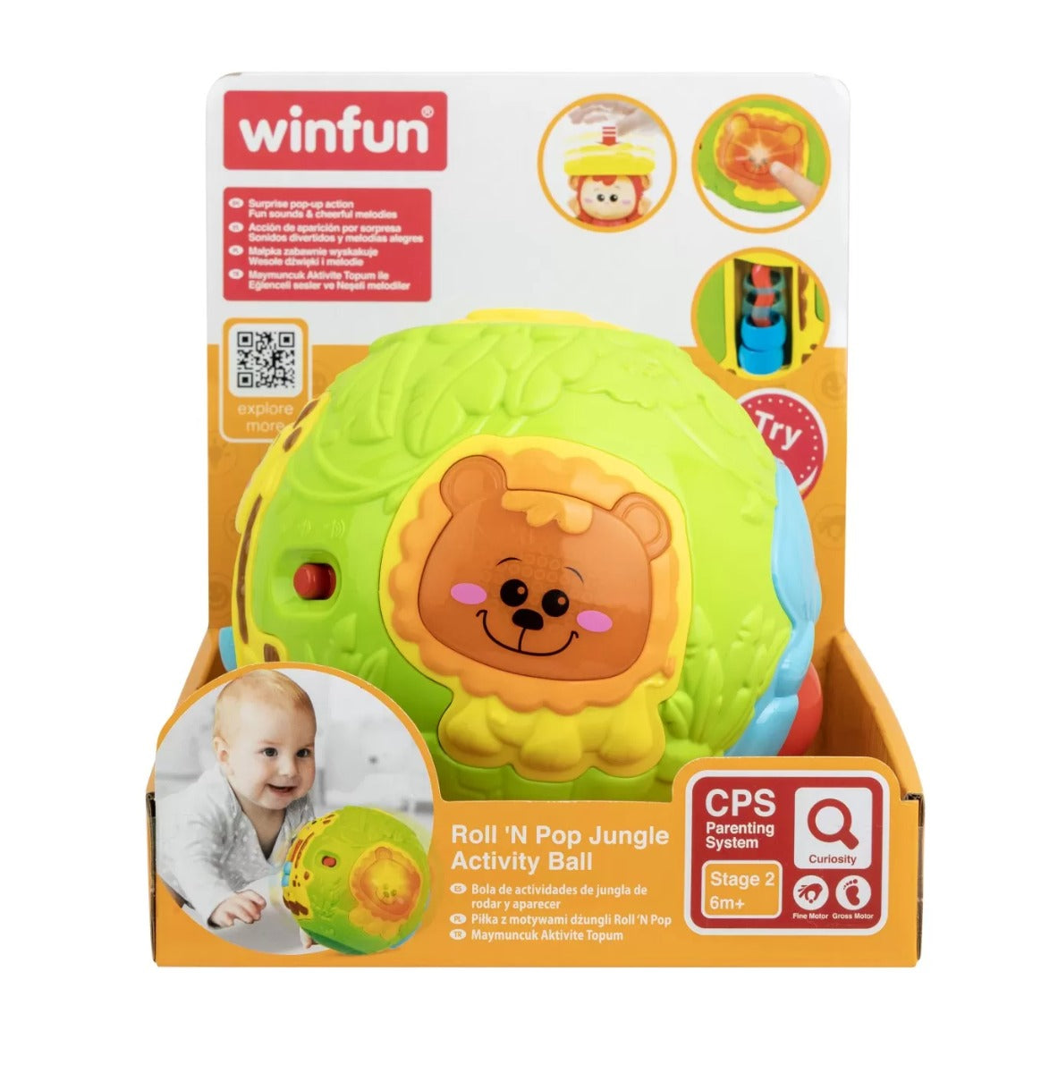Winfun mingiuta cu activitati Animalele Junglei 6m+ 