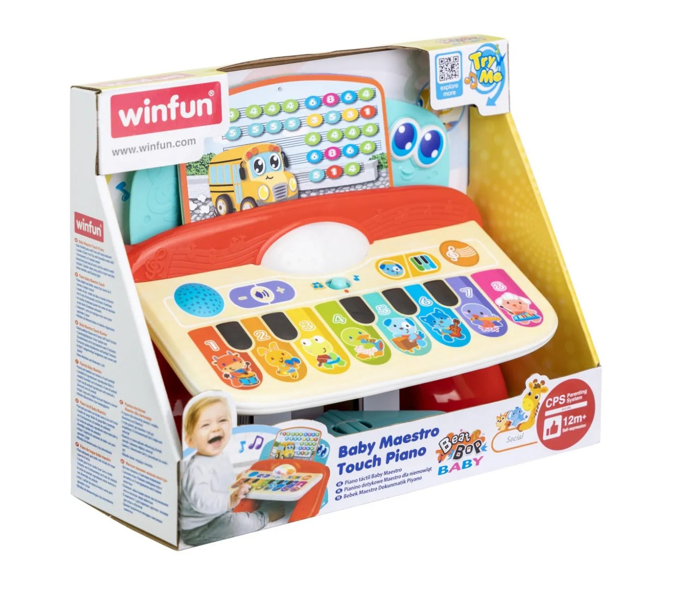 Winfun pian cu sunete si lumini cu 8 taste 12m+