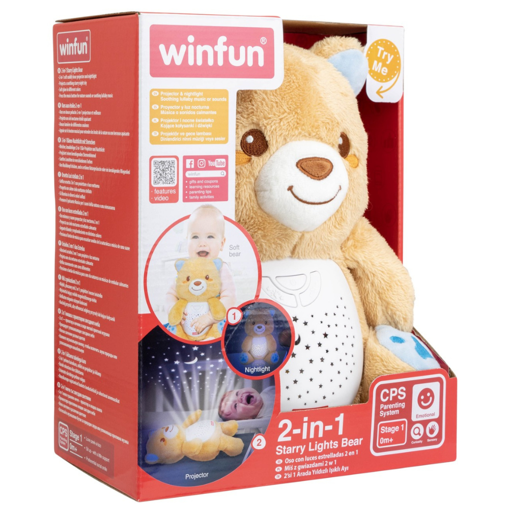 Winfun proiector si lampa de veghe 0m+ Ursulet