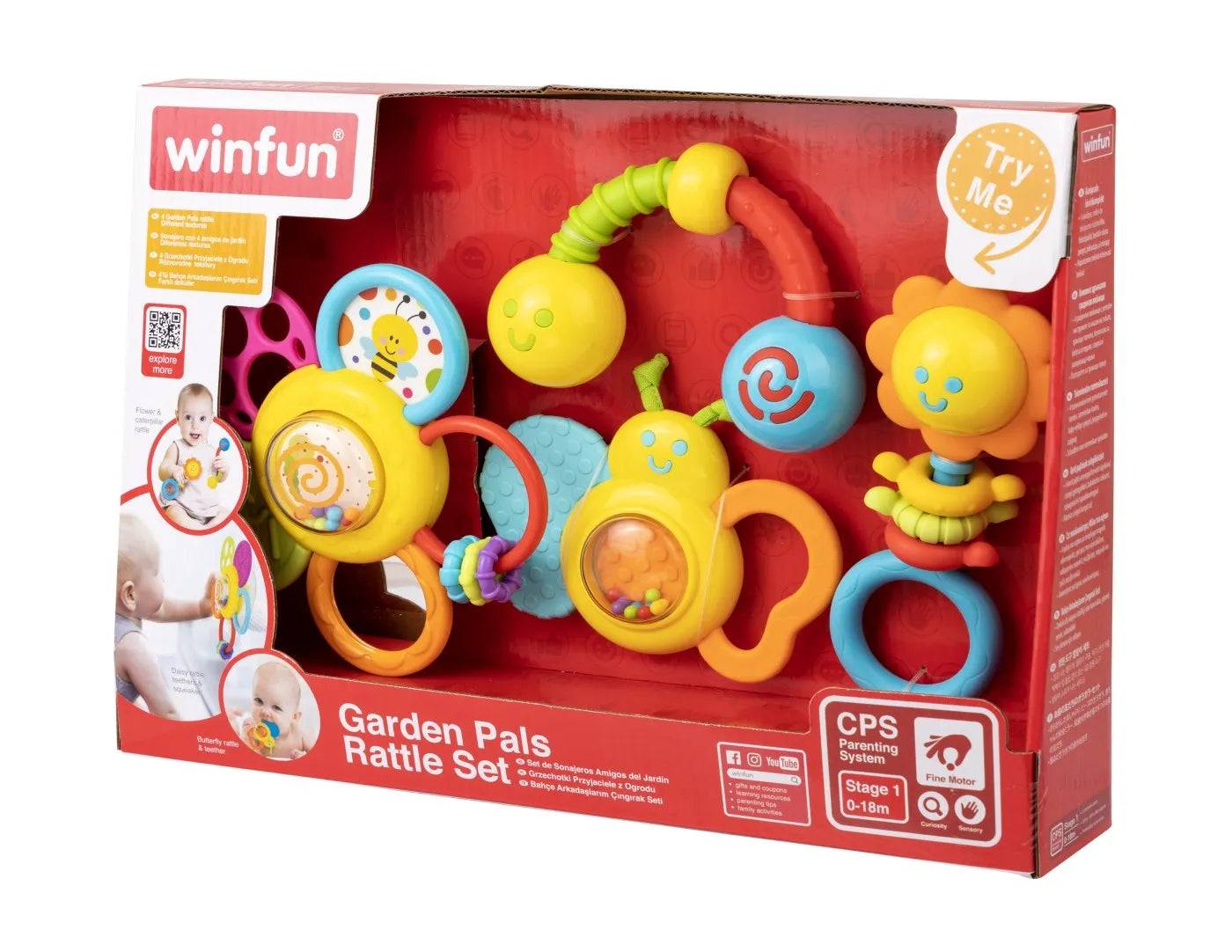 Winfun set 4 jucarii zornaitoare 0-18 luni