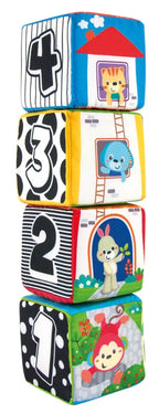 Winfun set 6 cuburi stivuibile din material textil 6m+
