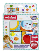 Winfun set 6 cuburi stivuibile din material textil 6m+