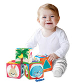 Winfun set 6 cuburi stivuibile din material textil 6m+